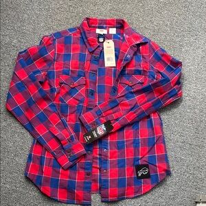 Red and Blue Checkered Buffalo Bills flannel